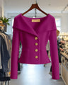 Morgane | Elegant en chique vest met knoopsluiting en brede kraag