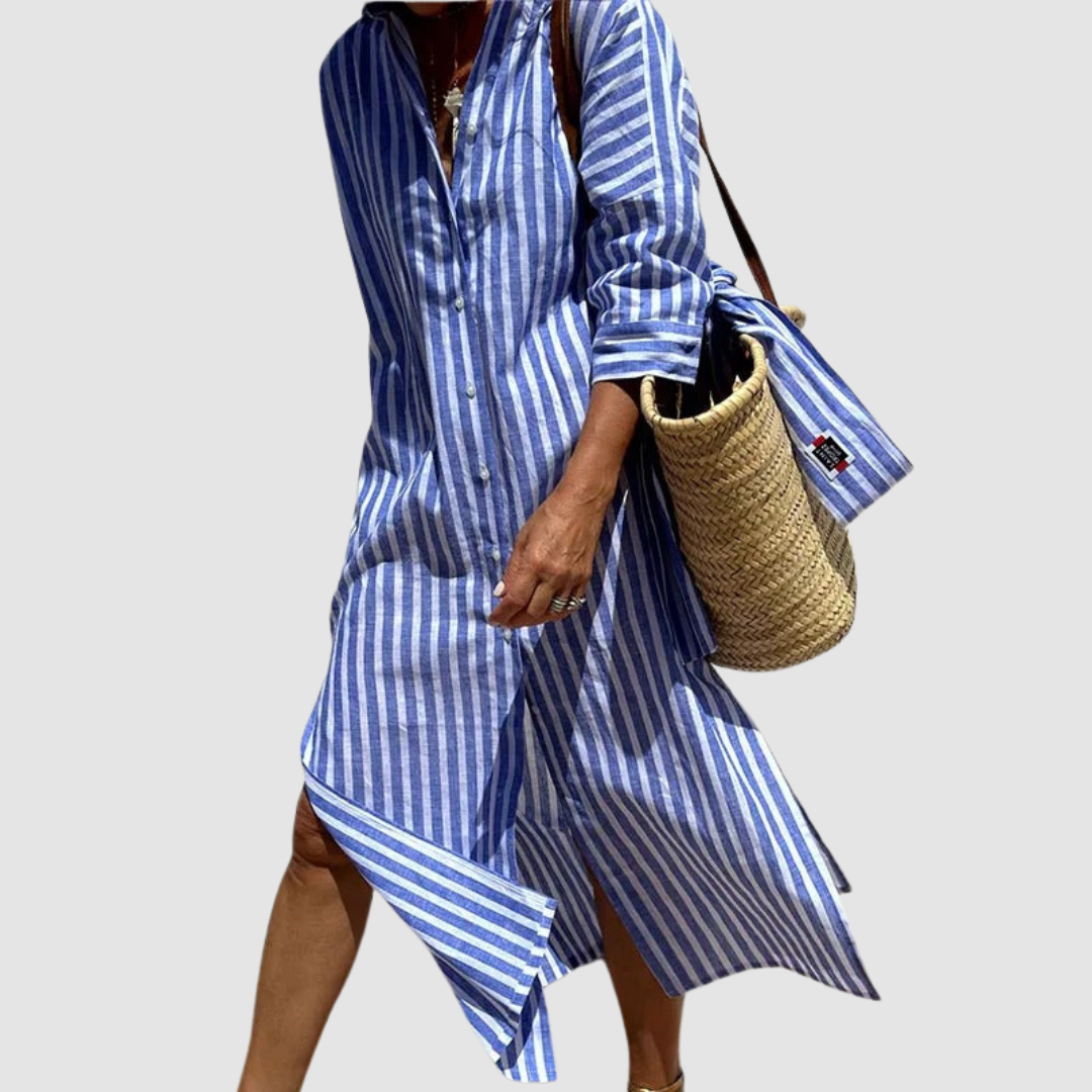 Nichole™ elegante gestreepte zomerjurk