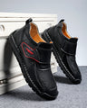 Casual vintage antislip platte loafers met voetboogondersteuning