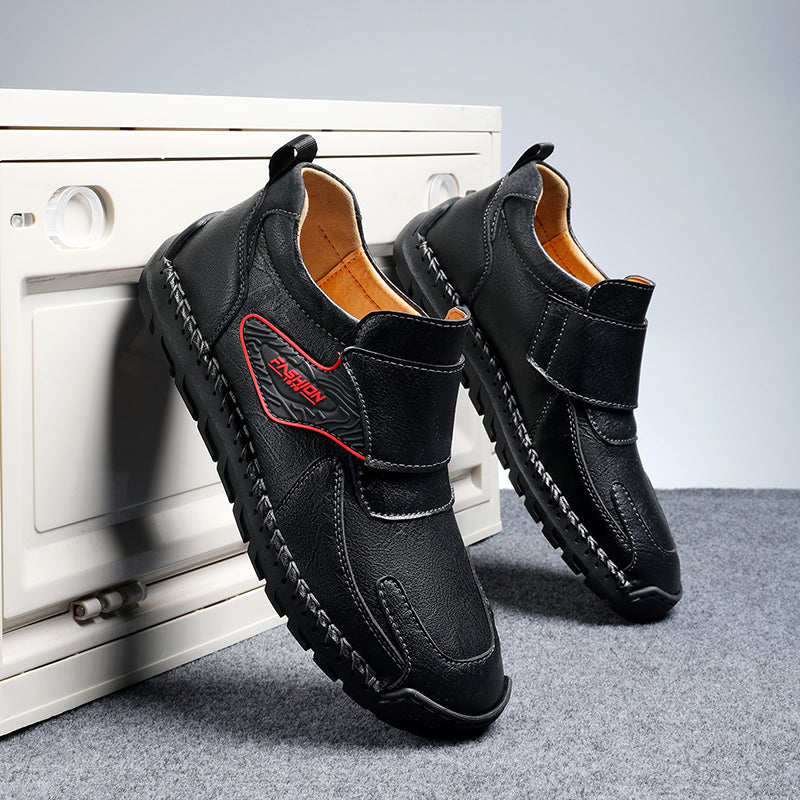Casual vintage antislip platte loafers met voetboogondersteuning