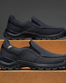 Comfortabele, antislip instapschoenen van varkensleer voor heren, ideaal voor casual wandelen.