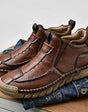Retro leren herenlaarzen met rits, ontworpen voor comfort en waterdicht, geschikt voor elk seizoen.