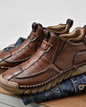 Retro leren herenlaarzen met rits, ontworpen voor comfort en waterdicht, geschikt voor elk seizoen.