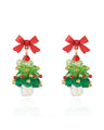 Kristallen kerstboom kerstoorbel in rood en groen