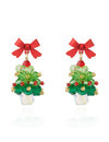 Kristallen kerstboom kerstoorbel in rood en groen