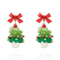 Kristallen kerstboom kerstoorbel in rood en groen