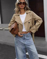 Hilde - Stijlvolle korte trenchcoat