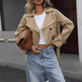 Hilde - Stijlvolle korte trenchcoat