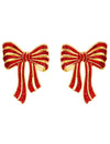 VOORVERKOOP, LEVERBAAR VANAF 15 NOVEMBER - Kerstoorbel met strik in rood en goud