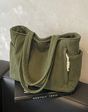 Tilda – Geribbelde shopper met trekkoorddetails