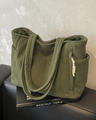 Tilda – Geribbelde shopper met trekkoorddetails