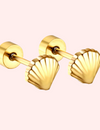 Hypoallergene oorstekers met platte achterkant van Shell