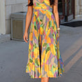 Aurelle geplooide cami-jurk