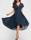 Clarissa™ Maxi-jurk met vloeiende V-hals