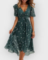 Daisy | Stijlvolle midi-jurk met V-hals en bloemenprint