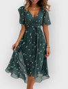 Daisy | Stijlvolle midi-jurk met V-hals en bloemenprint