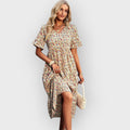 Amara | Zomerse midi-jurk met bloemenprint