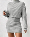 POPPY™ - Minimalistische geribbelde coltrui-jurk