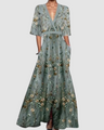 Olyvia™ Elegante lange jurk met bloemenprint