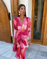 Emilia - Roze Mirage feestjurk