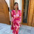Emilia - Roze Mirage feestjurk