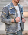 Retro denimjas voor heren