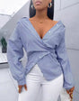 VANOVICH™ Milano Stripe Asymmetrisch Shirt