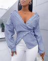 VANOVICH™ Milano Stripe Asymmetrisch Shirt