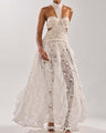 LUMINA™ Maxi-jurk met kanten halter