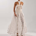LUMINA™ Maxi-jurk met kanten halter