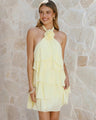 LUXEHALO™ Backless Ruffle Mini Dress