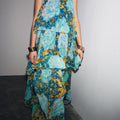 Riviera Muse™ Maxi-jurk met blote schouders en meerdere lagen