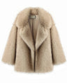 NeoMint™ oversized jas van imitatievossenbont met kleurverloop