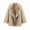 NeoMint™ oversized jas van imitatievossenbont met kleurverloop