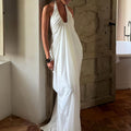 Elysian Maxi-jurk met halternek en open rug