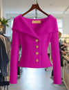 Morgane | Elegant en chique vest met knoopsluiting en brede kraag