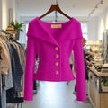 Morgane | Elegant en chique vest met knoopsluiting en brede kraag