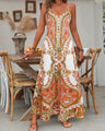 SOLINA™ maxi-jurk met bloemenhalter