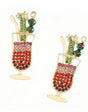 Cocktail kerstoorbel in rood en groen
