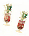 Cocktail kerstoorbel in rood en groen