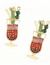 Cocktail kerstoorbel in rood en groen