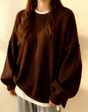 De oversized fleece trui