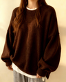 De oversized fleece trui