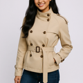 De Serenity™ herfst cropped trenchcoat