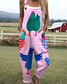 Vérane | Roze jumpsuit met print