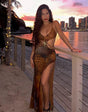 Sahara Siren™ Maxi-jurk met ketting en halternek