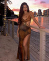 Sahara Siren™ Maxi-jurk met ketting en halternek
