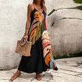 Lange jurk met bandjes in boho-stijl voor op het strand