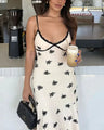 Strapless midi-jurk met hoge taille