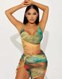 Coastal Muse™ Backless Halter Mini Dress